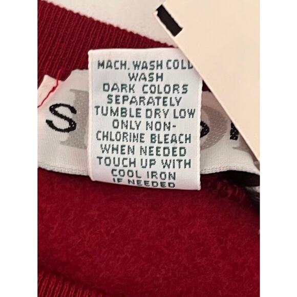 Vintage NWT 90s Izod Sport Sweatshirt Burgundy Tennis Size L - Picture 4 of 6